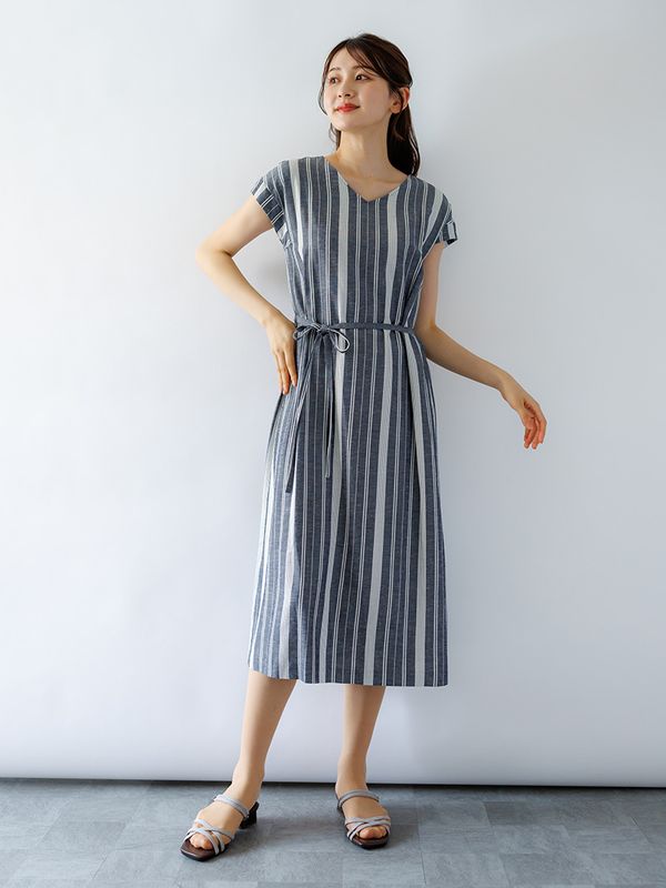 ｽﾄﾗｲﾌﾟﾌﾚﾝﾁｽﾘｰﾌﾞｽﾄﾚｰﾄﾜﾝﾋﾟｰｽ｜KarLParkLane Style ONLINE SHOP
