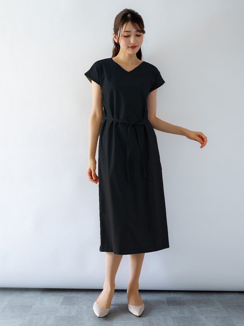 50%OFF】無地ﾌﾚﾝﾁｽﾘｰﾌﾞｽﾄﾚｰﾄﾜﾝﾋﾟｰｽ［キレイめ］《大決算SALE