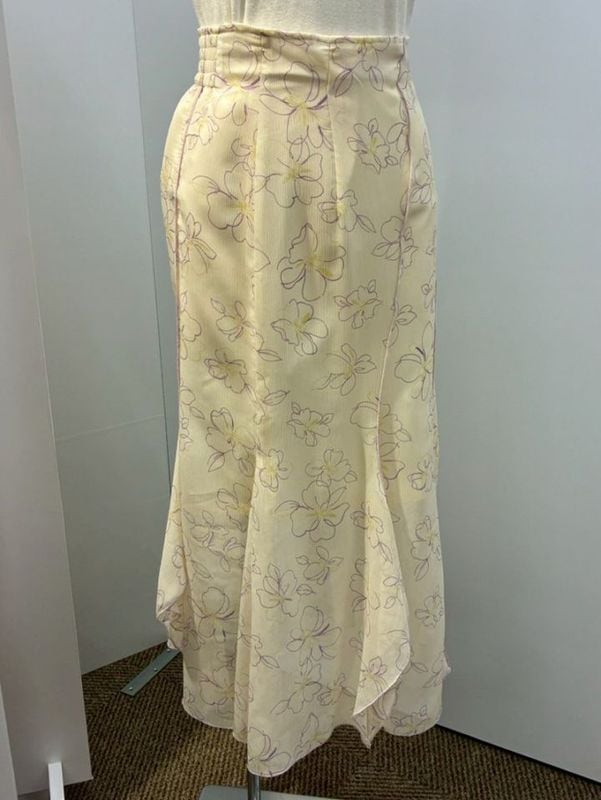 【訳あり】花柄楊柳切替マーメイドスカート(307822/オフホワイト/5号)|【WEB限定】訳ありセール