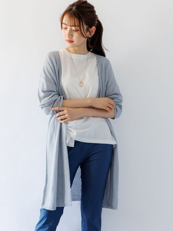 【訳あり】ロングハオリ(313826/ホワイト/Fサイズ)|【WEB限定】訳ありセール