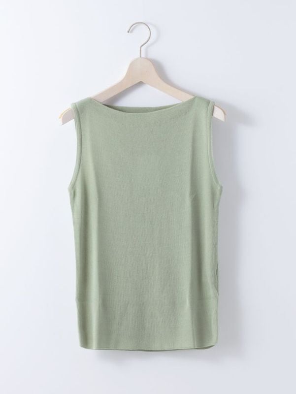 【訳あり】ボートネックシアー素材タンクトップ(513807/ホワイト/フリーサイズ)|【WEB限定】訳ありセール