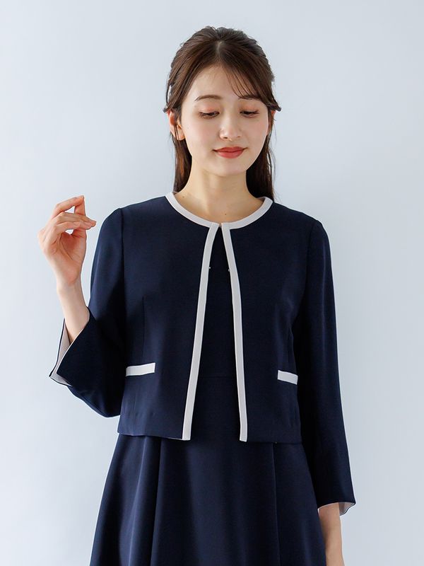 【10日まで15%OFF】ｺﾝﾊﾟｸﾄﾀﾞﾌﾞﾙｻﾃﾝ ﾉｰｶﾗｰｼﾞｬｹｯﾄ＜秋コーデ＞