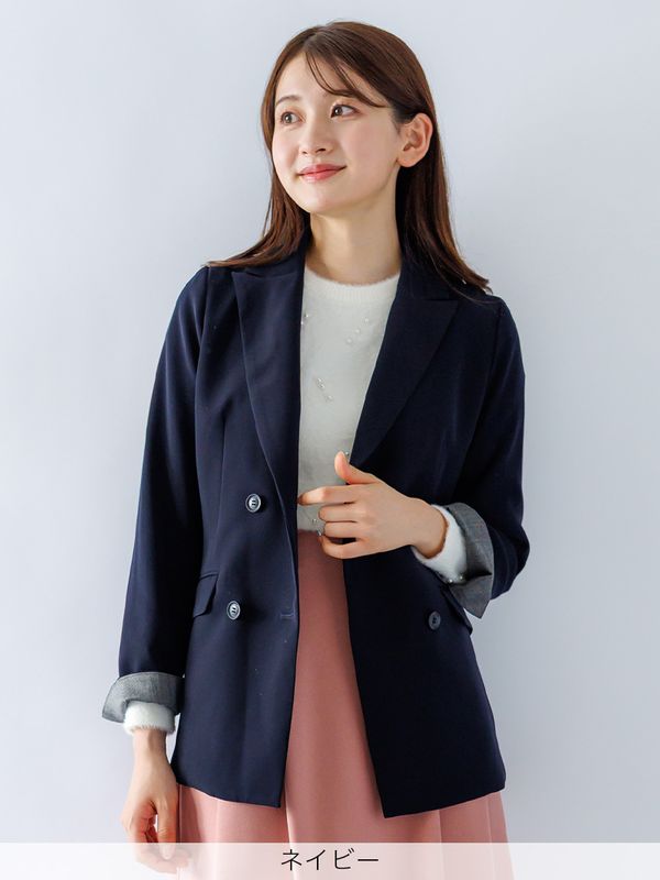 【10日まで15%OFF】ベルト付ピークドジャケット＜秋コーデ＞