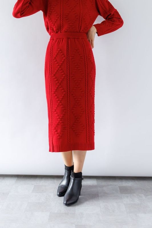 【50％OFF】ﾛｰｹﾞｰｼﾞ ｹｰﾌﾞﾙ×ﾀﾞｲﾔ柄ﾀｲﾄｽｶｰﾄ