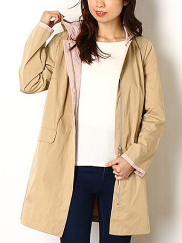 【訳あり】リバーフード付スプリングコート(2817803/グレー/7号)