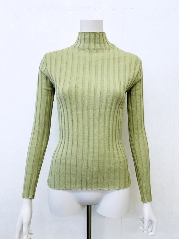 【訳あり】ワイドリブ ハイネックニット(513013/ピンク/フリーサイズ)