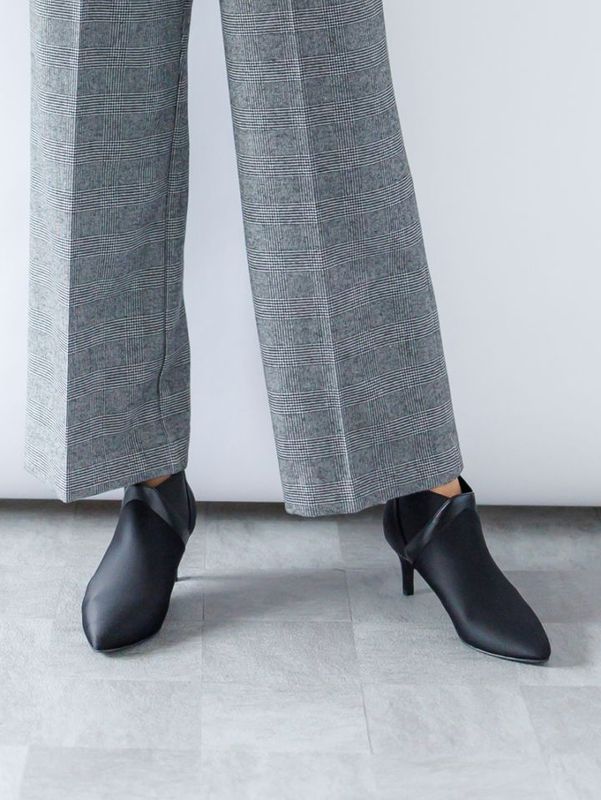 【50%OFF】6ｃｍヒール ニットショートブーツ