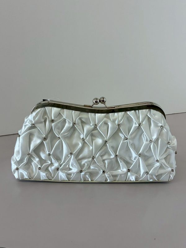 【訳あり】ダイヤストーン付ブライダルバッグ(811705/ホワイト)