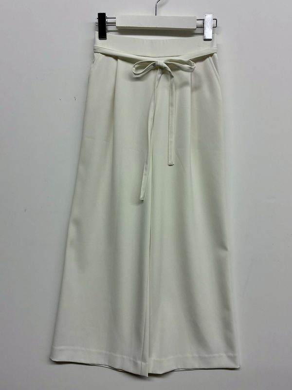 【訳あり】共ヒモ付ウエストゴムパンツ(507535/ホワイト/Sサイズ)