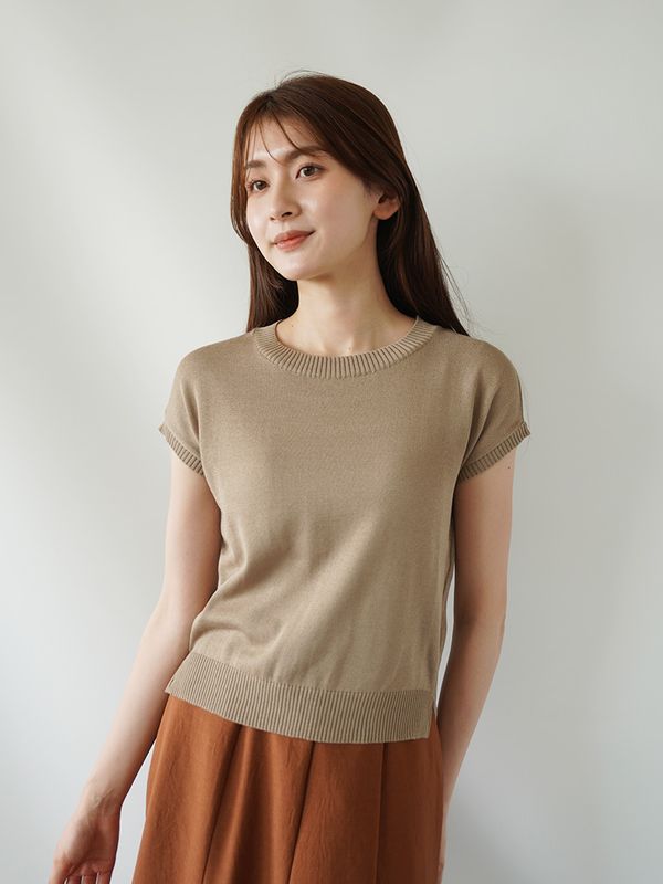 【30％OFF】himawari半袖ドルマンニット