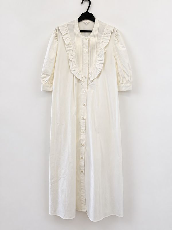【訳あり】タイプライターフリルシャツワンピース(216510/ホワイト/9号)②