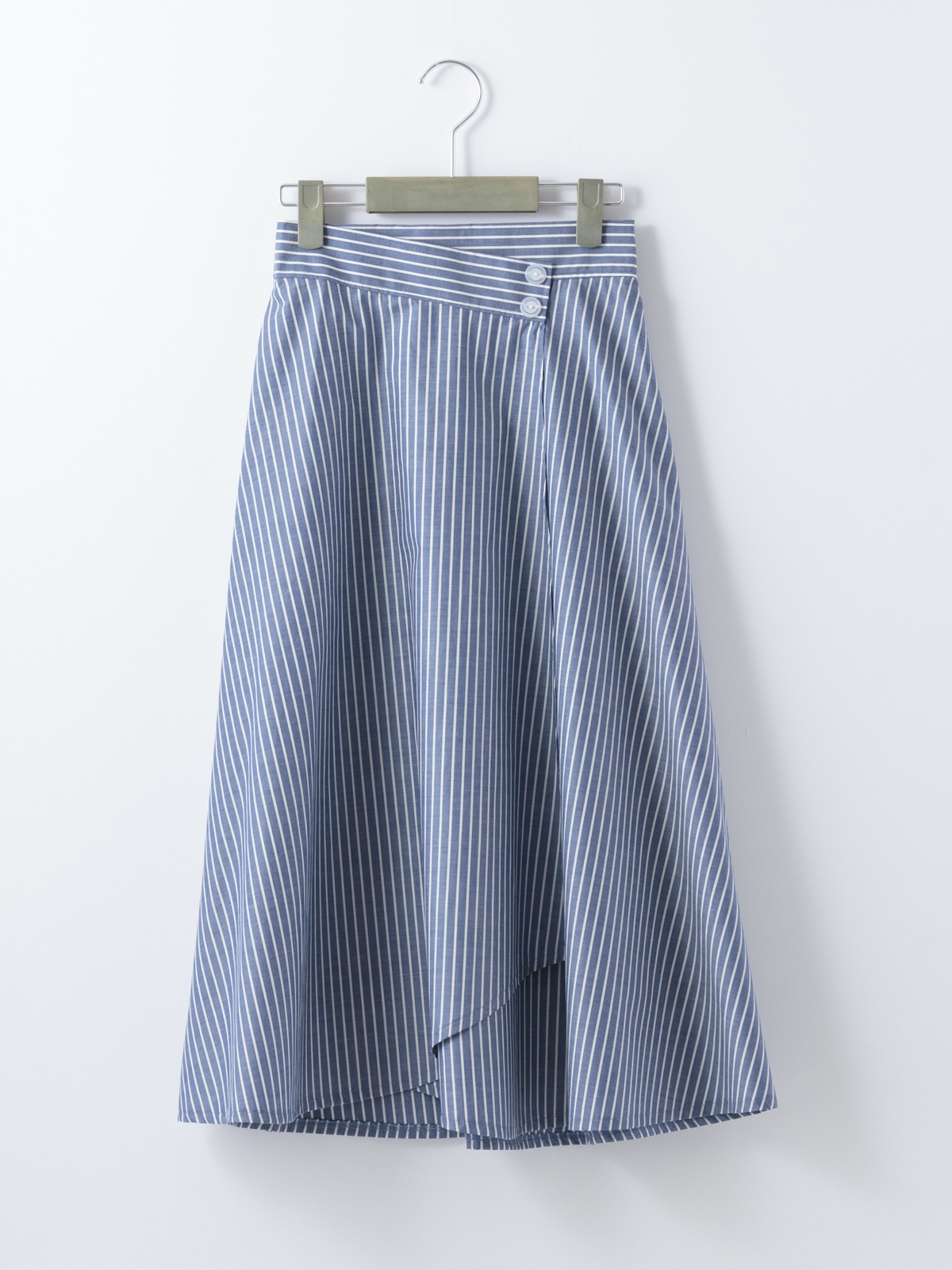 ストライプ巻風フレアースカート