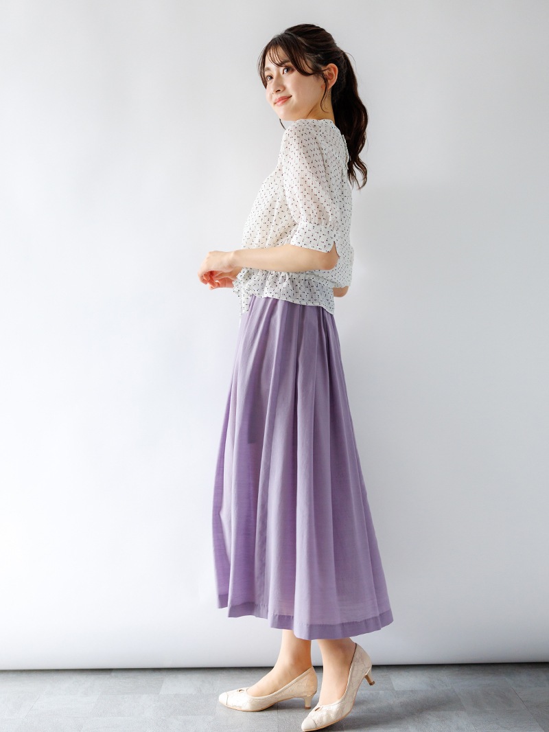 【OUTLET 2500円】ｻｯｶｰ水玉ﾌﾘﾙﾄﾞﾛｰｽﾄﾘﾝｸﾞﾌﾞﾗｳｽ<10本以下>