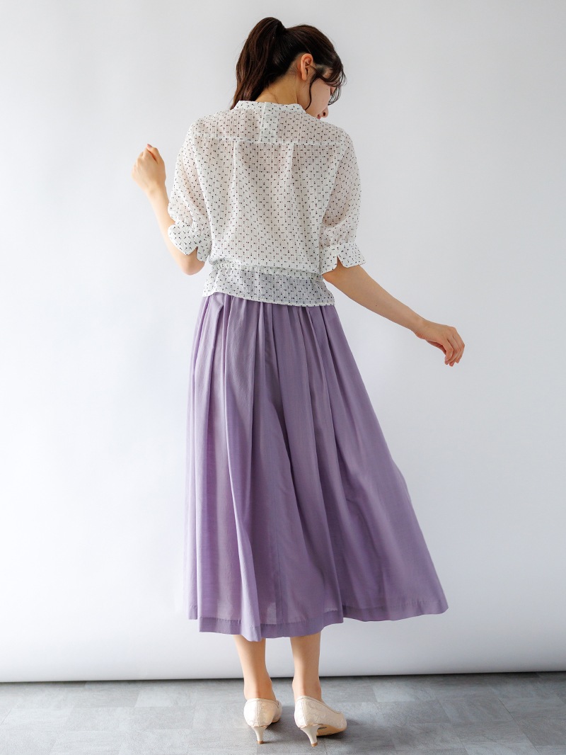 【OUTLET 2500円】ｻｯｶｰ水玉ﾌﾘﾙﾄﾞﾛｰｽﾄﾘﾝｸﾞﾌﾞﾗｳｽ<10本以下>