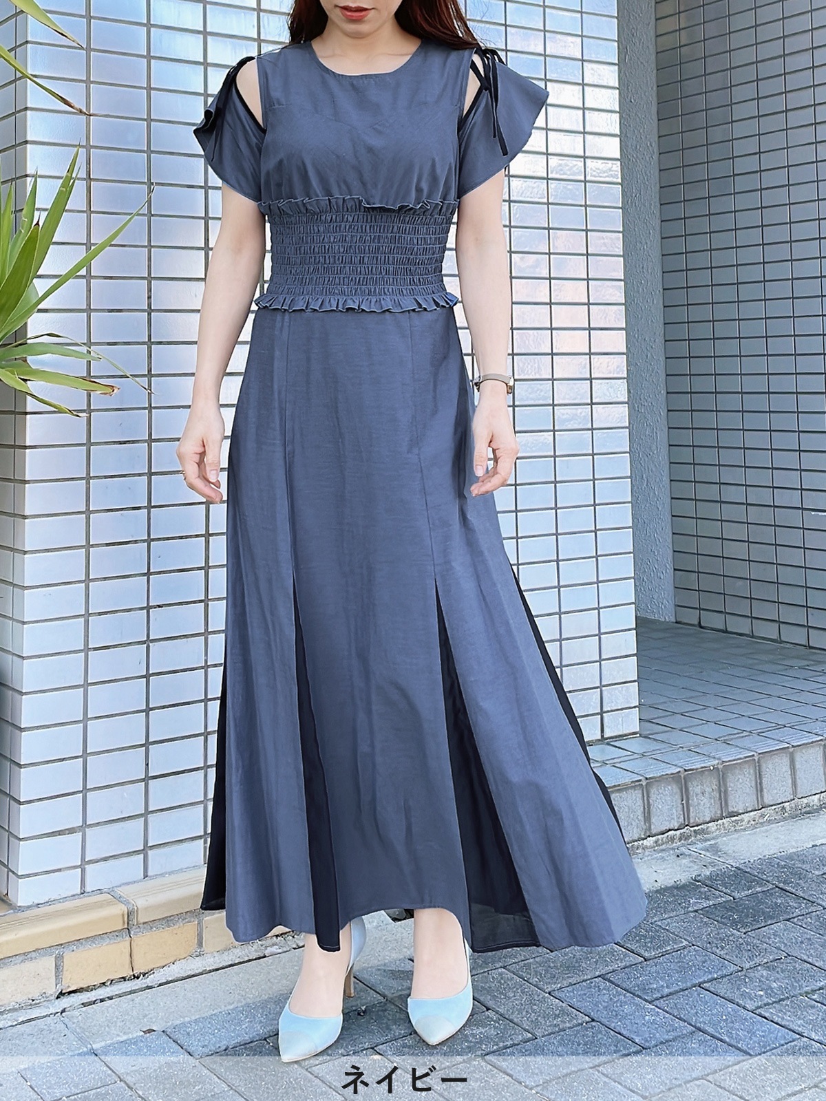 ワンピース KME miette ワンピース メタリックサイドドロストキャミワンピース