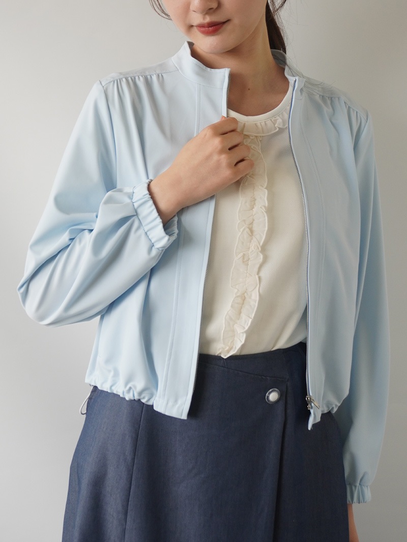 【20％OFF】メリルハイテンション立衿ブルゾン