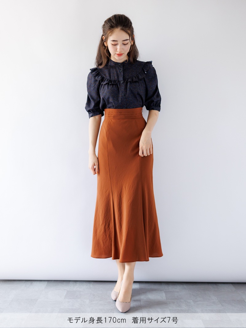 ノルディックシフォンヴィンテージハギフレアースカート