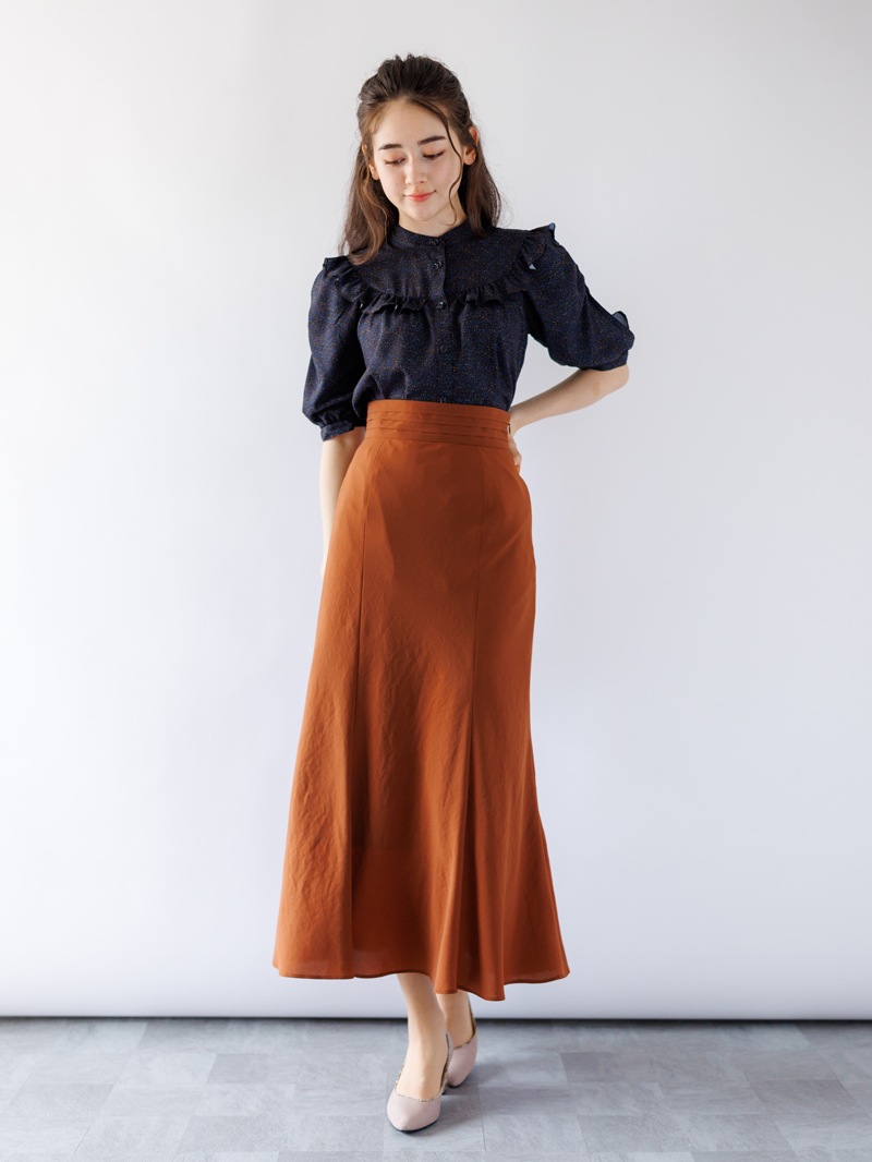 ノルディックシフォンヴィンテージハギフレアースカート