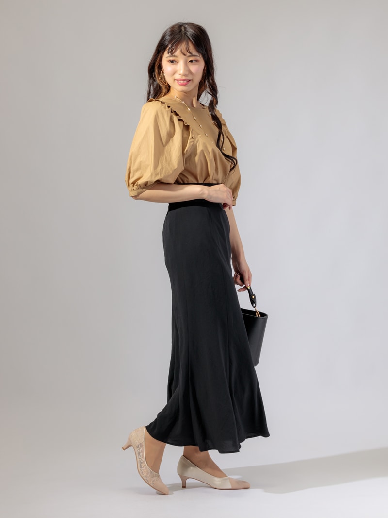 ノルディックシフォンヴィンテージハギフレアースカート