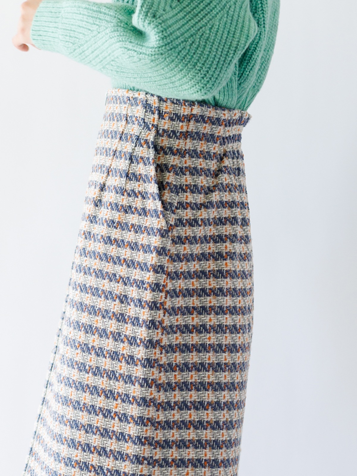 【4,500円均一】ツイードロングタイトスカート