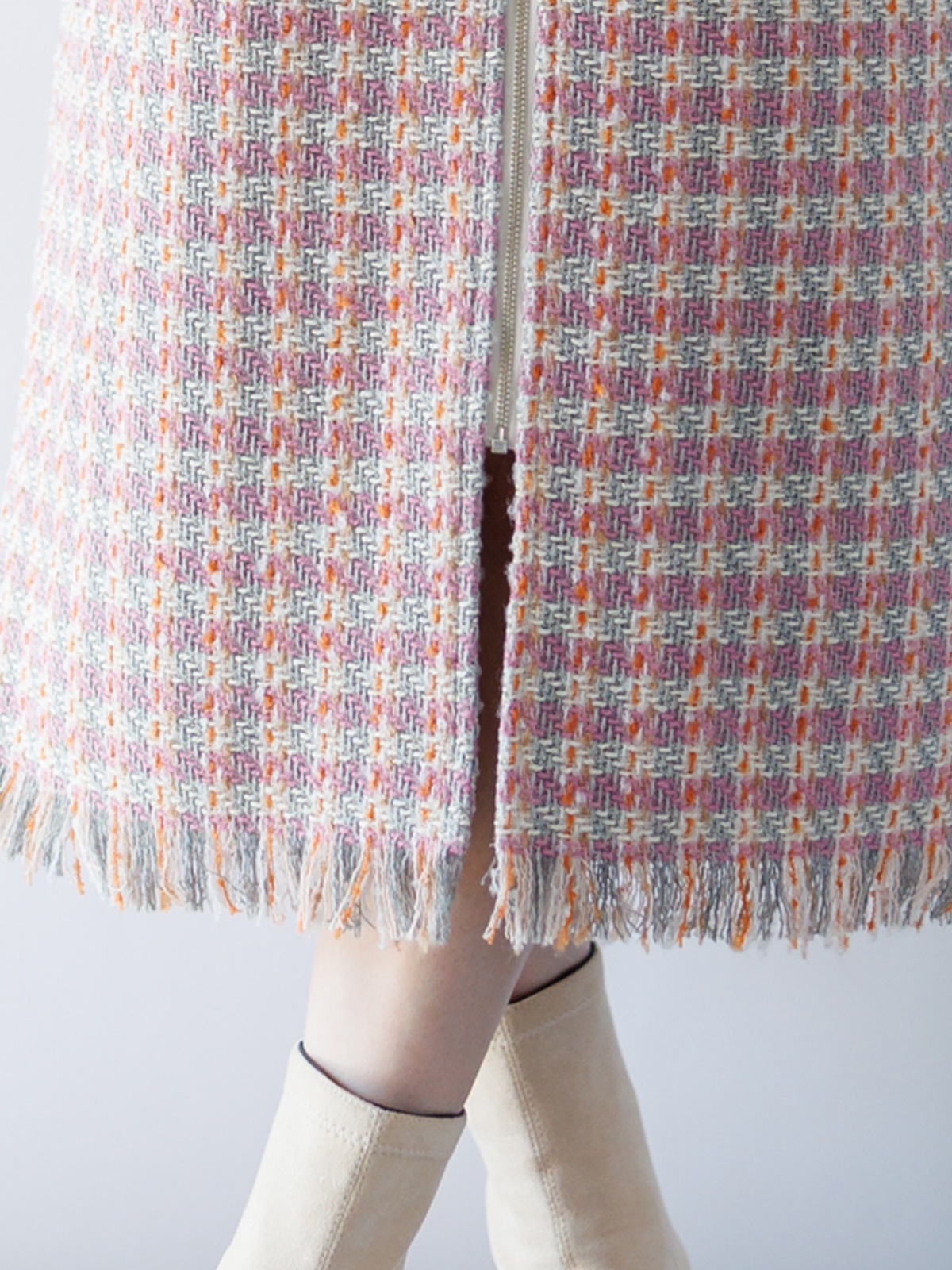 【4,500円均一】ツイードロングタイトスカート