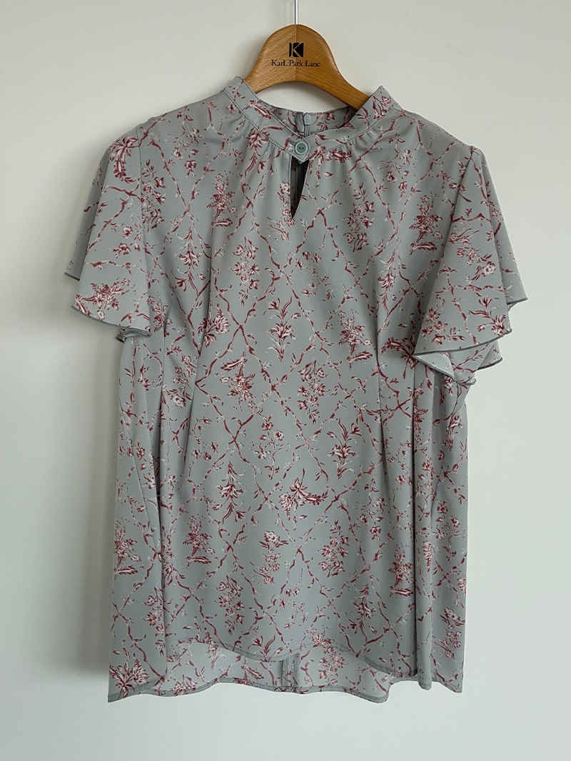 【OUTLET 2500円】プリントフレアスリーブチュニック<10本以下>