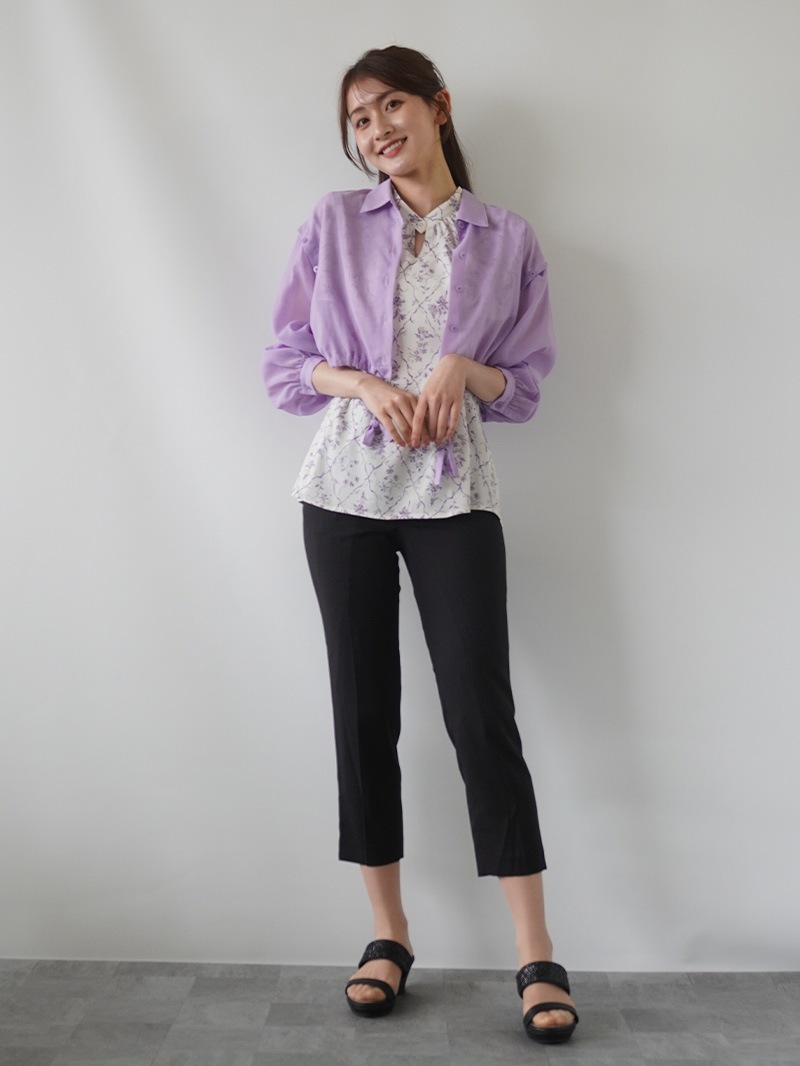 【OUTLET 2500円】プリントフレアスリーブチュニック<10本以下>