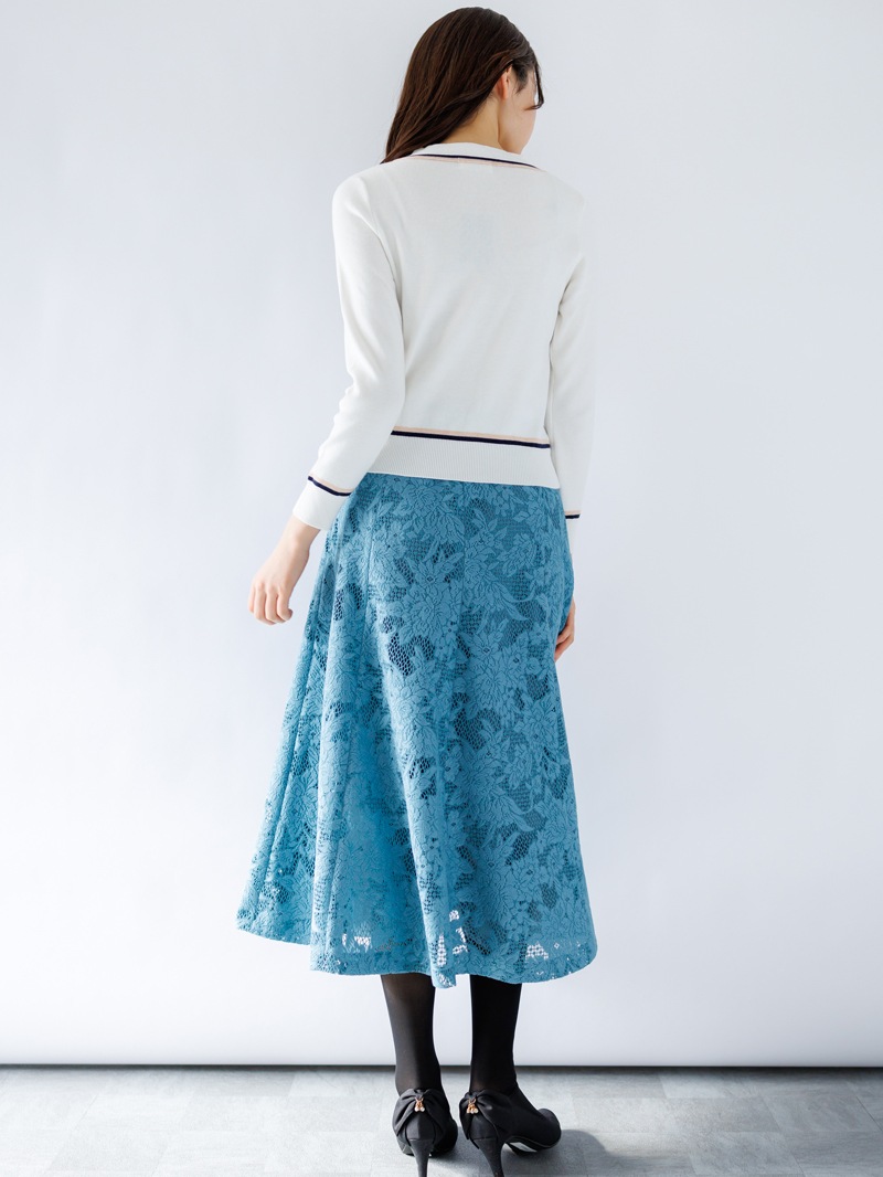 【70％OFF】配色ボウタイニット