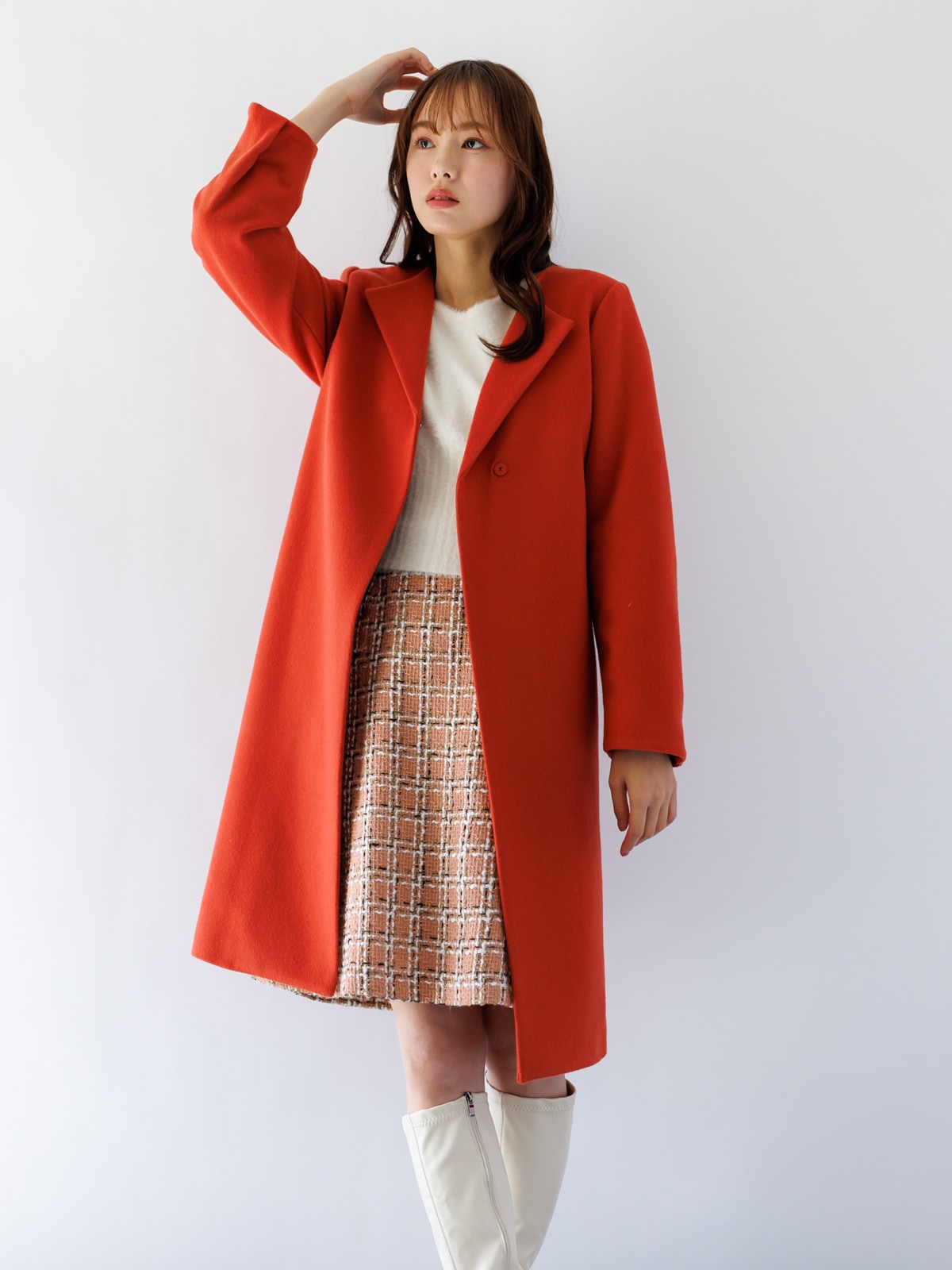 【50%OFF】ツイードAラインスカート