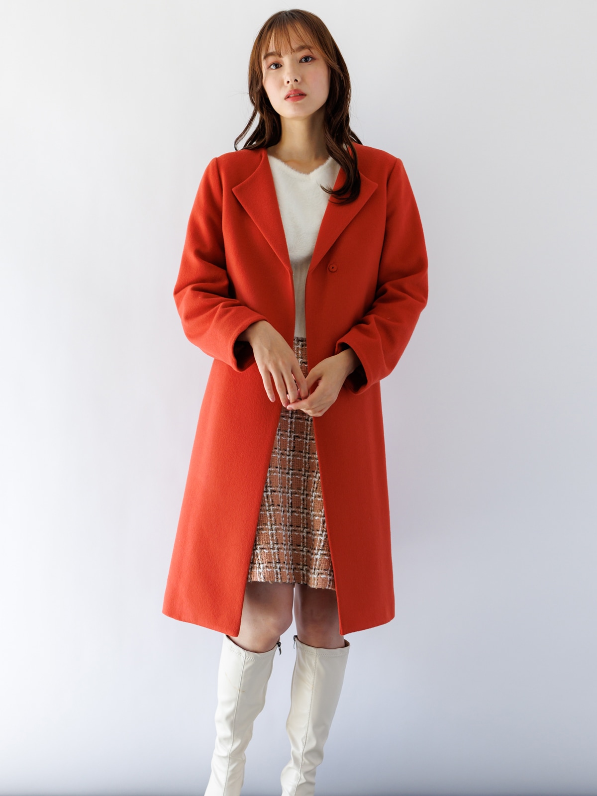 【50%OFF】ツイードAラインスカート