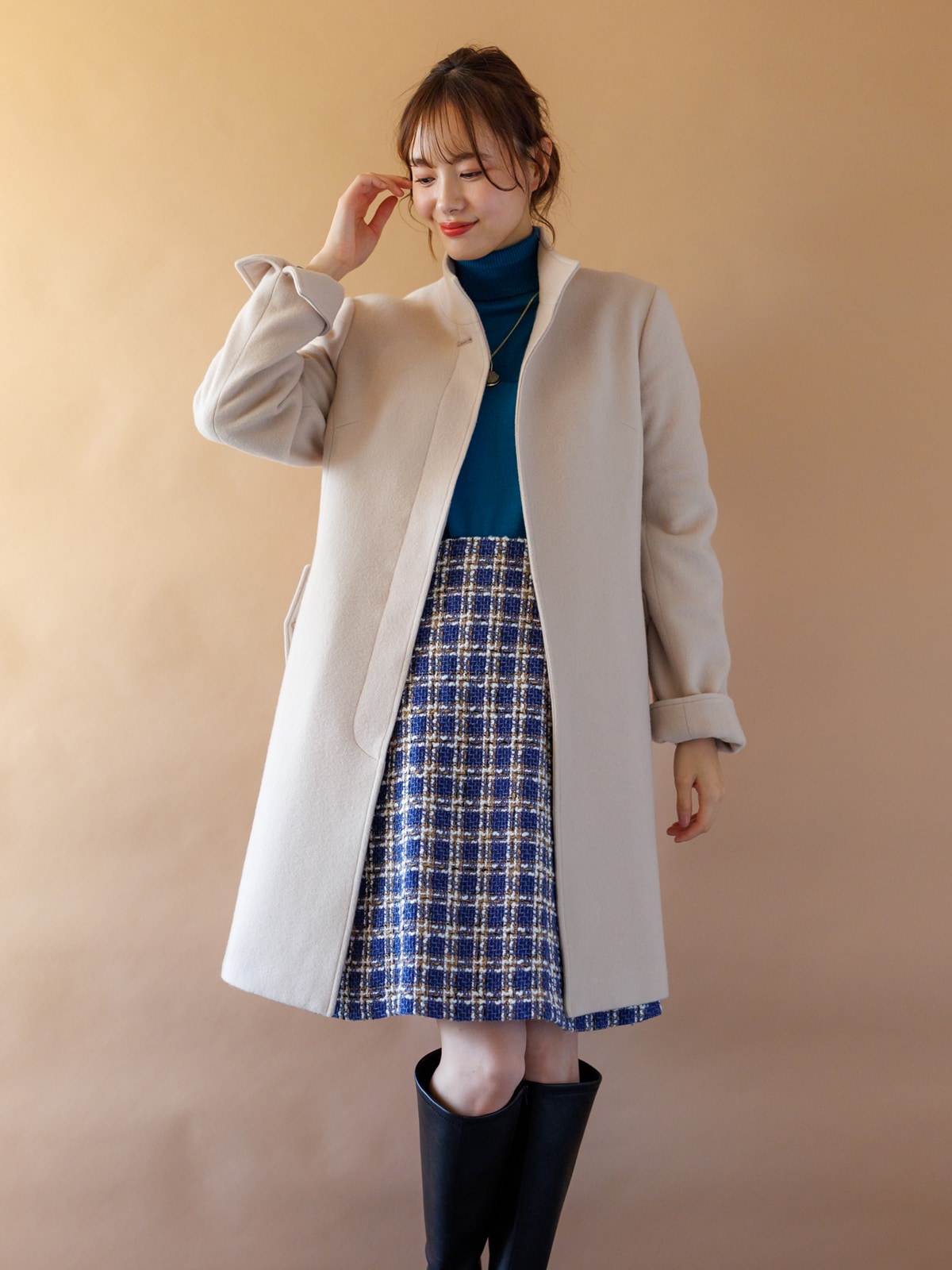 【50%OFF】ツイードAラインスカート