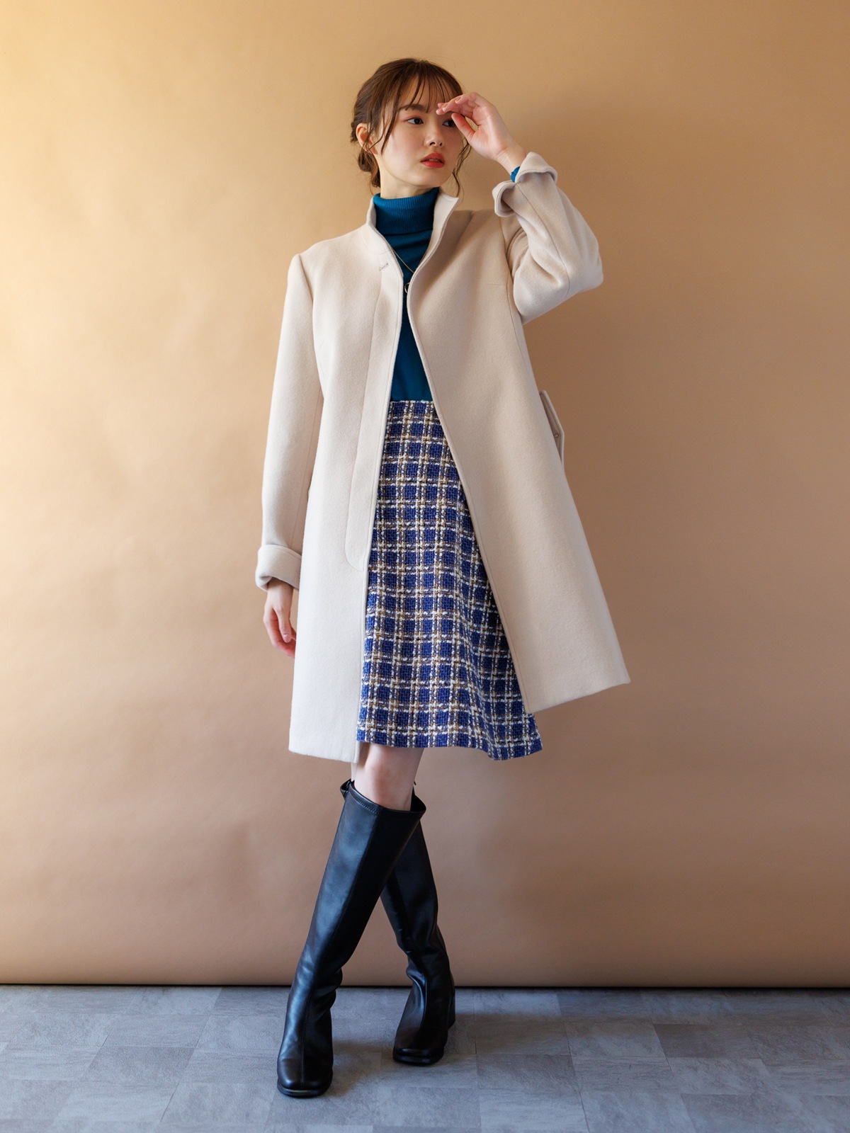 【50%OFF】ツイードAラインスカート