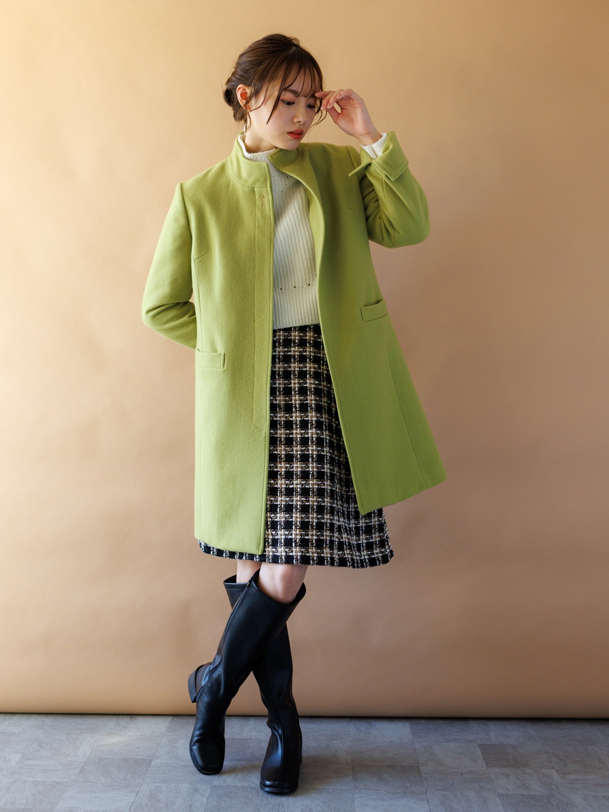 【50%OFF】ツイードAラインスカート