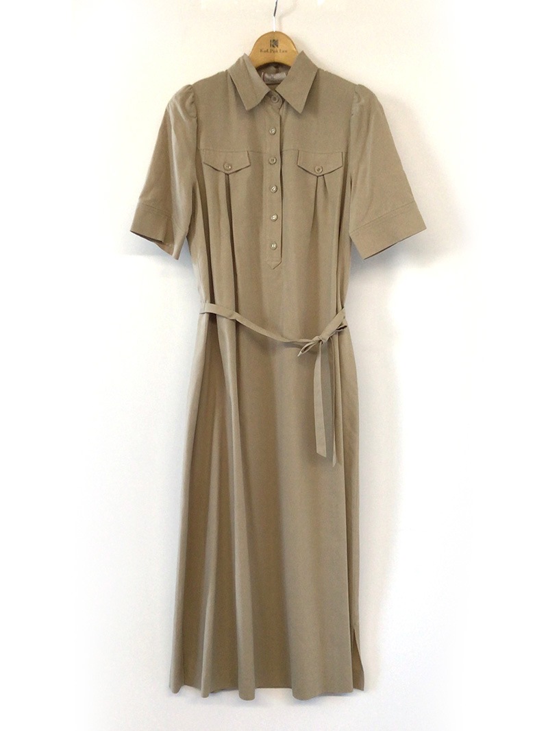 RECストレッチシャツワンピース