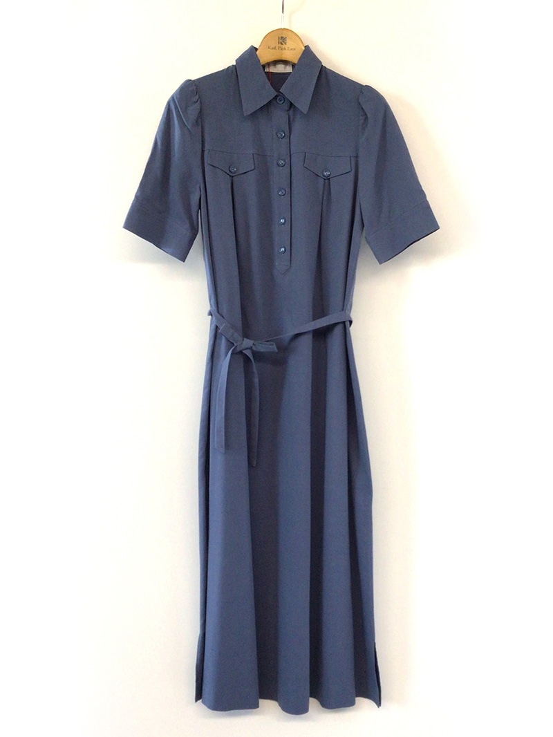 RECストレッチシャツワンピース
