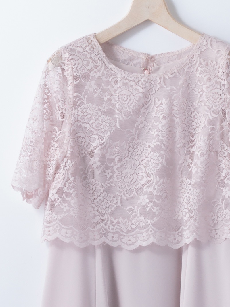 【50%OFF】フレンチキスﾚｰｽﾎﾞﾚﾛ付ﾜﾝﾋﾟｰｽ