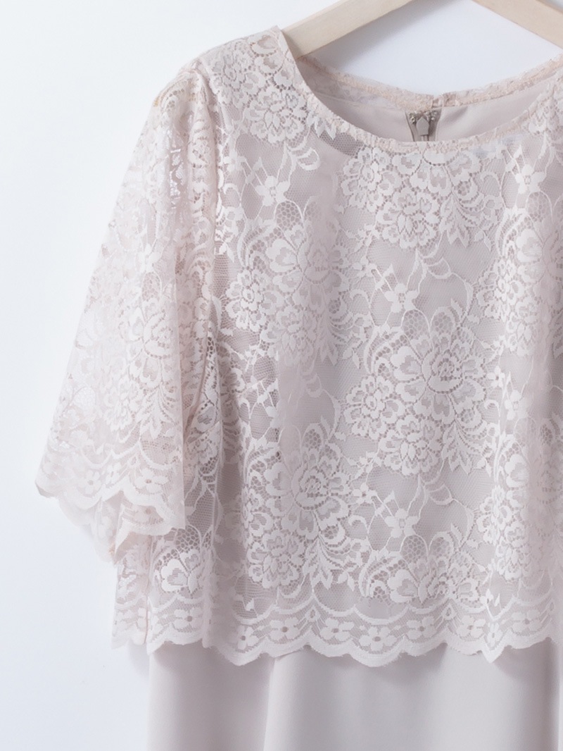 【50%OFF】フレンチキスﾚｰｽﾎﾞﾚﾛ付ﾜﾝﾋﾟｰｽ