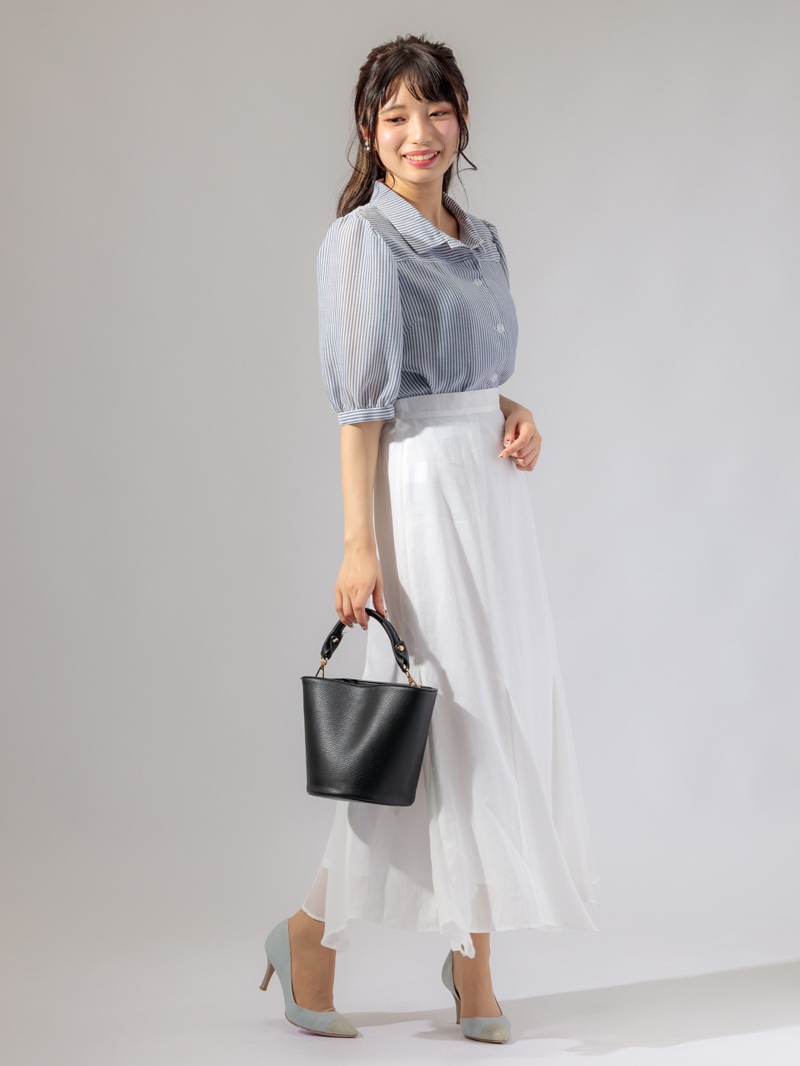 綿ボイルマチ付フレアースカート