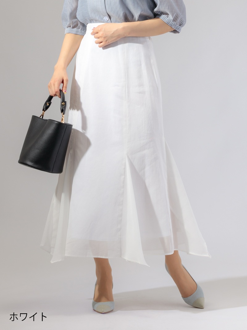 綿ボイルマチ付フレアースカート