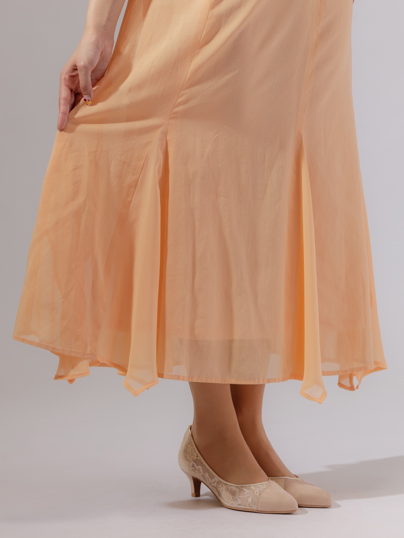 綿ボイルマチ付フレアースカート