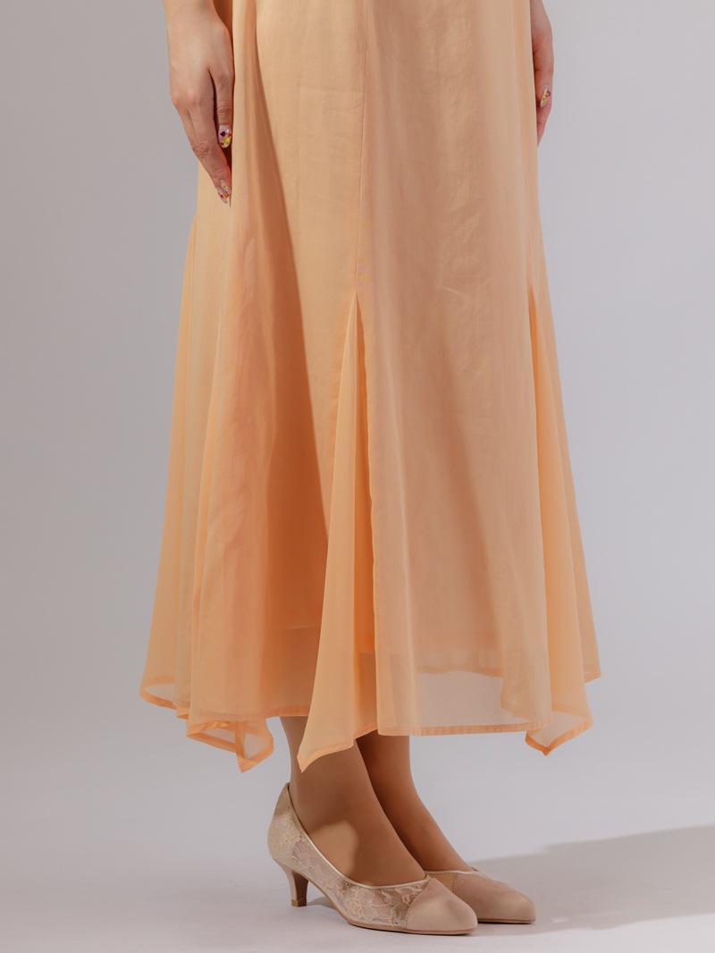 綿ボイルマチ付フレアースカート