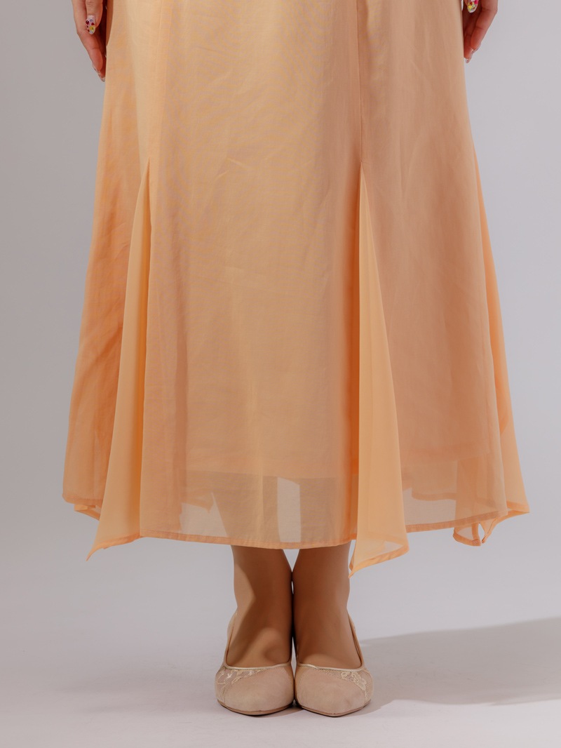 綿ボイルマチ付フレアースカート