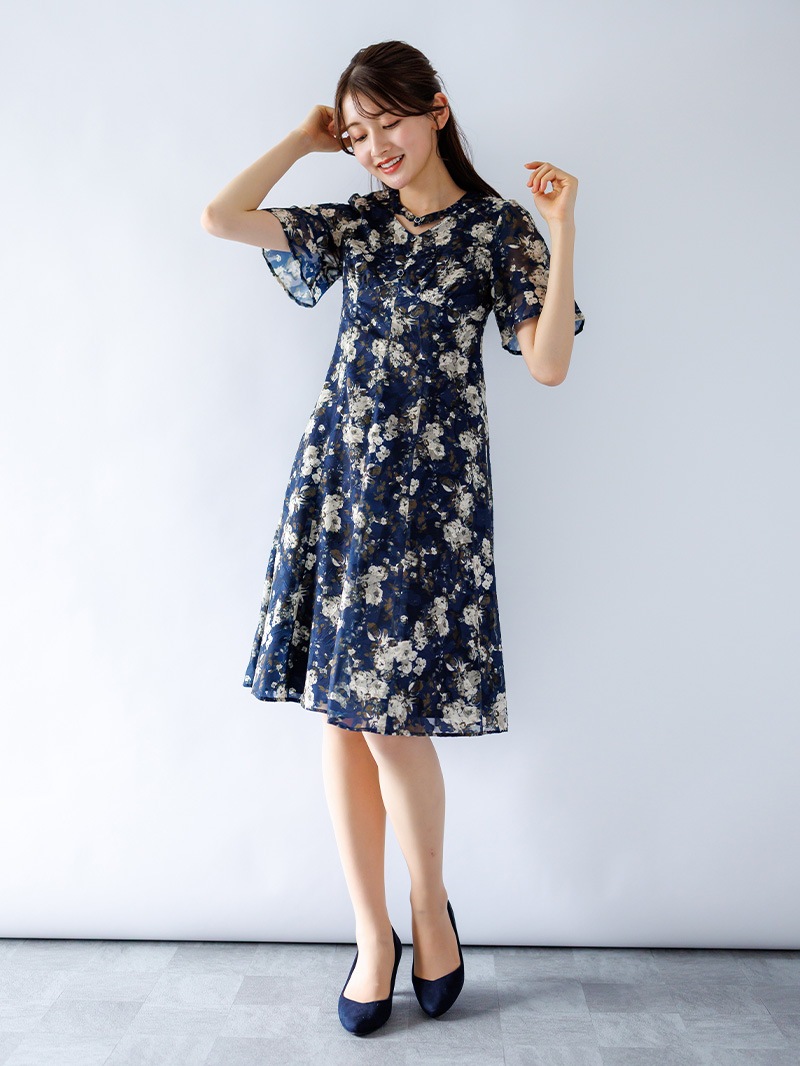 【50%OFF】ｶｯﾄｼﾞｬｶﾞｰﾄﾞ×ﾌﾟﾘﾝﾄ ﾊｷﾞﾌﾚｱｰﾜﾝﾋﾟｰｽ