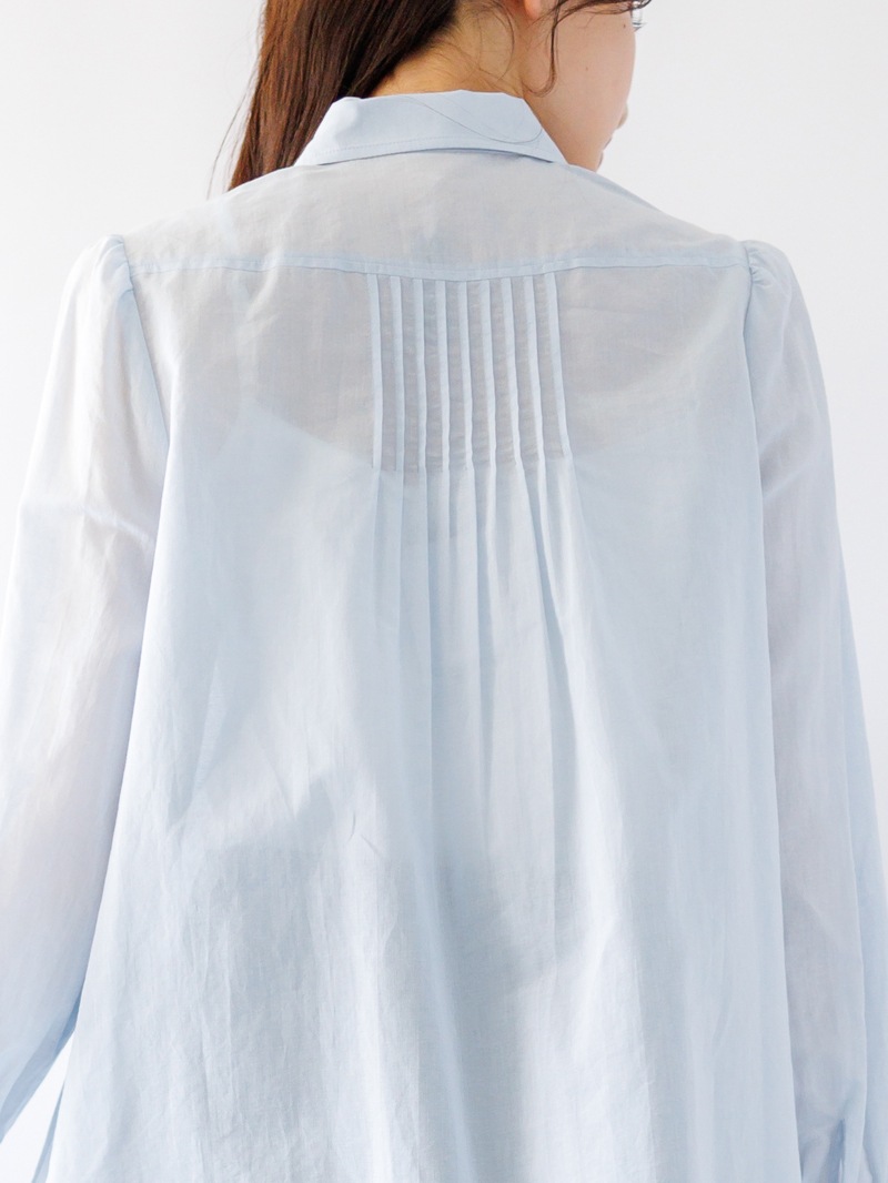 綿和紙ボイルピンタックシャツ