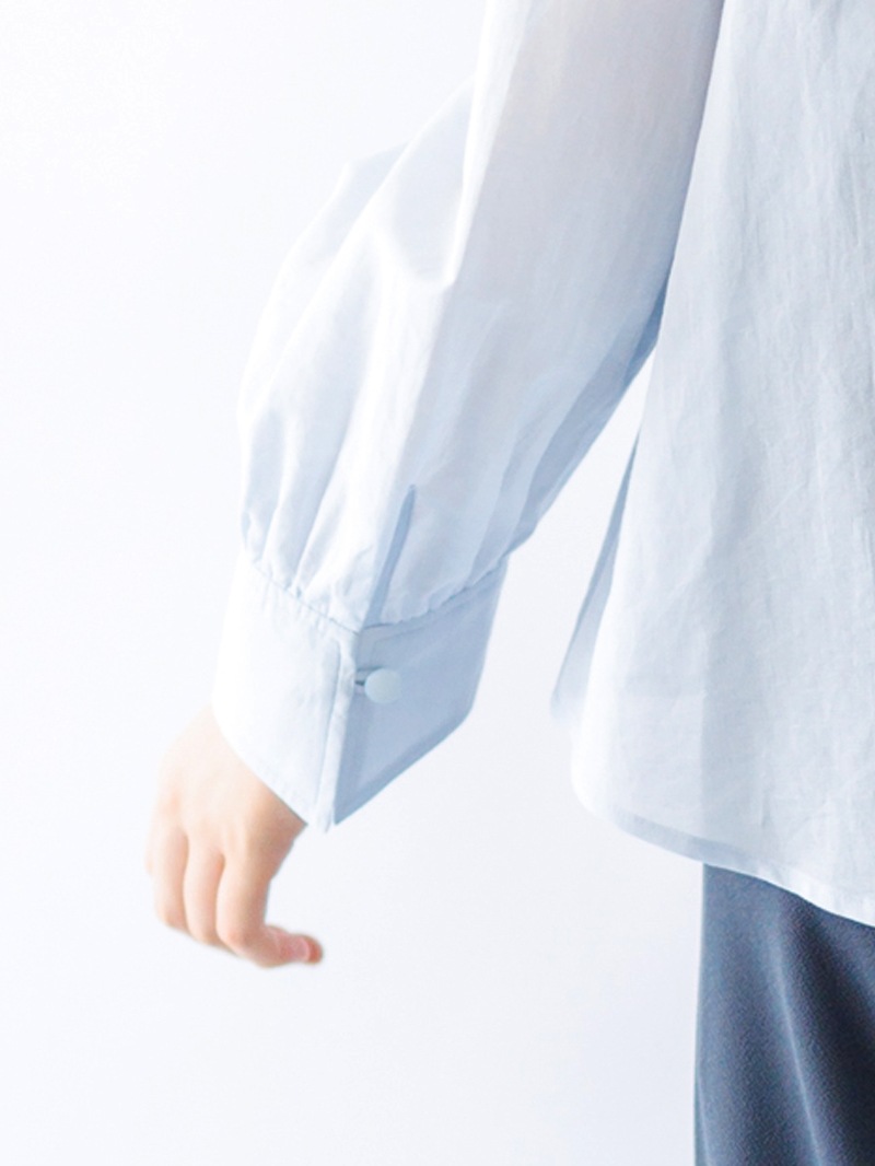 綿和紙ボイルピンタックシャツ