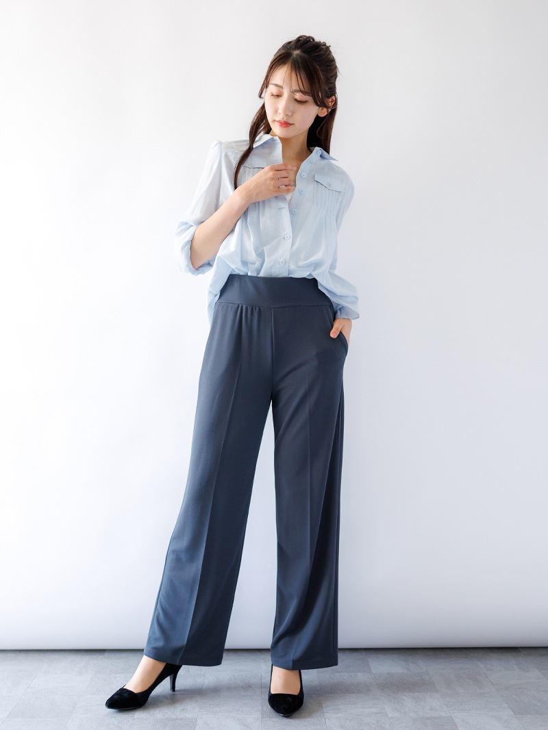 綿和紙ボイルピンタックシャツ