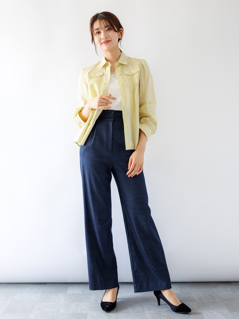 綿和紙ボイルピンタックシャツ