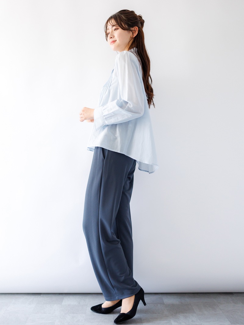 綿和紙ボイルピンタックシャツ