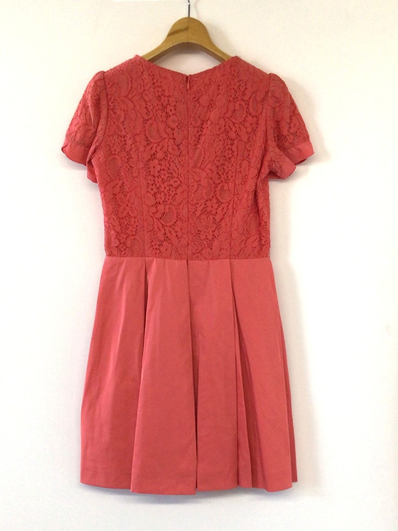 レース×無地ビジュ付８５丈ワンピ