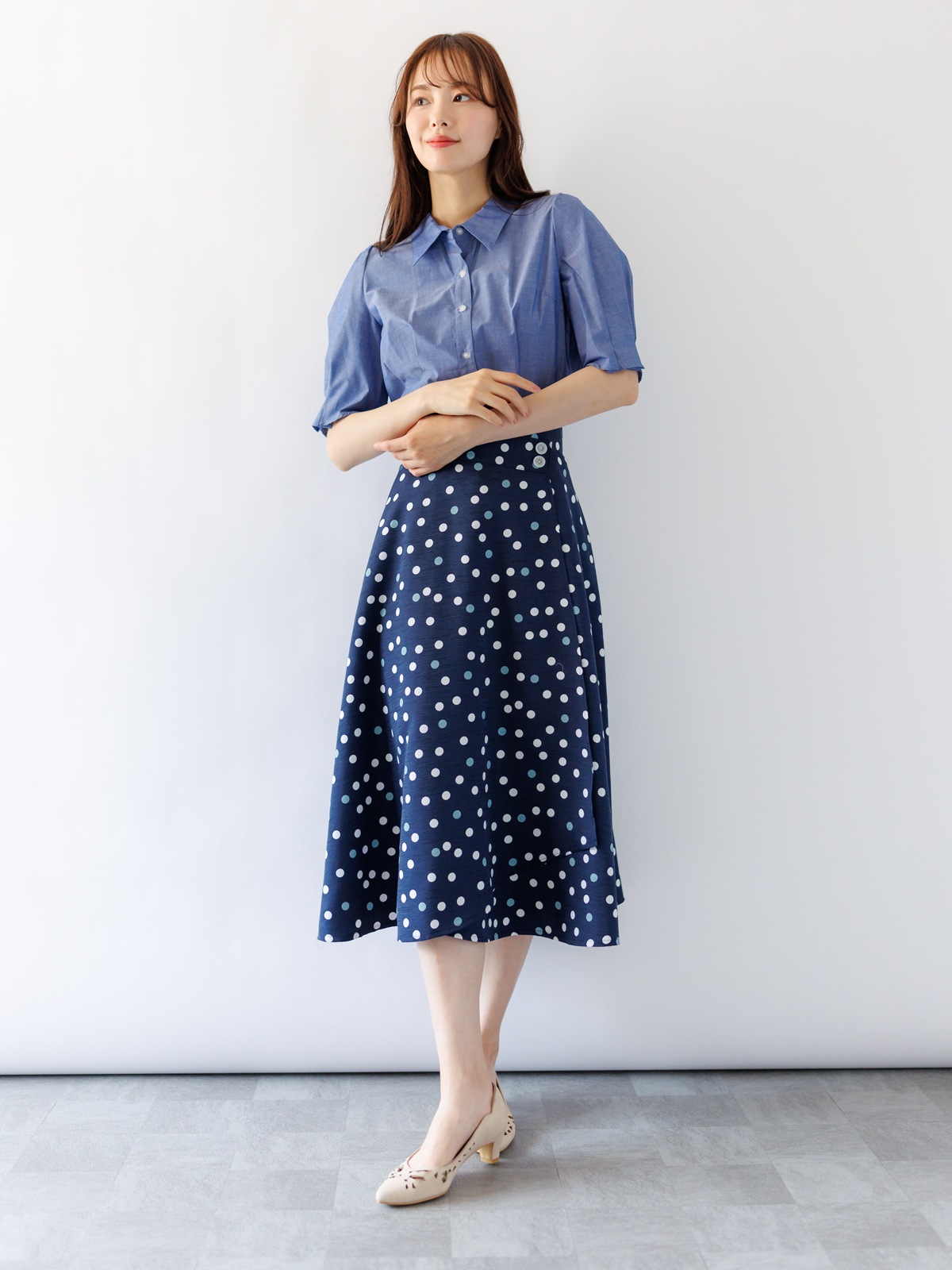 【50%OFF】シャンブレータックスリーブシャツ